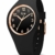 Ice-Watch - ICE glam Black Rose-Gold Numbers - Schwarze Damenuhr mit Silikonarmband - 014760 (Small) - 1