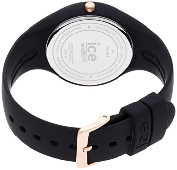 Ice-Watch - ICE glam Black Rose-Gold - Schwarze Damenuhr mit Silikonarmband - 000979 (Small) - 4