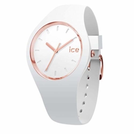 Ice-Watch - ICE glam White Rose-Gold - Weiße Damenuhr mit Silikonarmband - 000978 (Medium) - 1