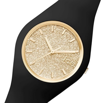Ice-Watch - ICE glitter Black Gold - Rose-Gold Damenuhr mit Lederarmband - 001348 (Small) - 3