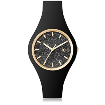 Ice-Watch - ICE glitter Black - Silbergraue Damenuhr mit Lederarmband - 001349 (Small) - 1