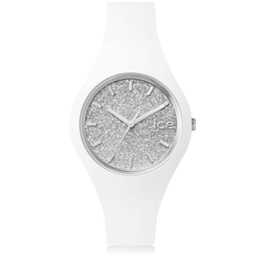Ice-Watch - ICE glitter White Silver - Gold Damenuhr mit Lederarmband - 001344 (Small) - 1