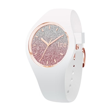 Ice-Watch - ICE lo White pink - Weiße Damenuhr mit Silikonarmband - 013431 (Medium) - 1