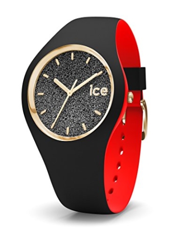 Ice-Watch - ICE loulou Black Glitter - Schwarze Damenuhr mit Silikonarmband - 007227 (Small) - 1