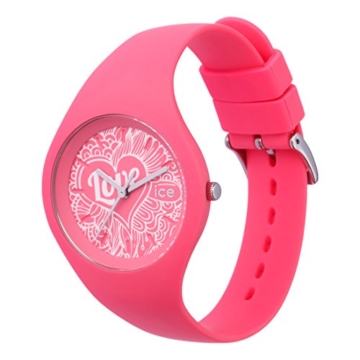 Ice-Watch - ICE love 2016 Pink Doodle - Rosa Damenuhr mit Silikonarmband - 001482 (Small) - 2