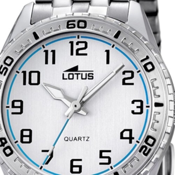 Lotus Jungen Analog Quarz Uhr mit Edelstahl Armband 18170/1 - 2