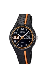 Lotus Marc Marquez 2014 Junior Edition Kinder Quarzuhr mit schwarzem Zifferblatt Analog-Anzeige und schwarz Rubber Strap 18106/6 - 1