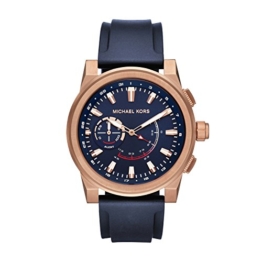 Michael Kors Herren Analog Quarz Smart Watch Armbanduhr mit Silikon Armband MKT4012 - 1
