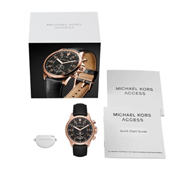 Michael Kors Herren Analog Quarz Uhr mit Leder Armband MKT4007 - 5