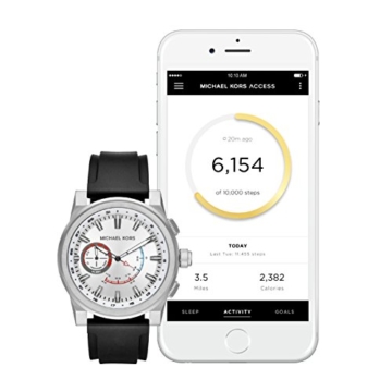 Michael Kors Herren Analog Quarz Uhr mit Silikon Armband MKT4009 - 4