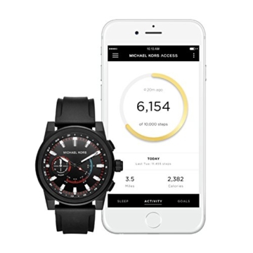 Michael Kors Herren Analog Quarz Uhr mit Silikon Armband MKT4010 - 4