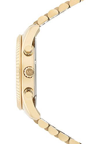 Michael Kors Herren-Armbanduhr Rund Analog Quarz One Size, goldfarben, Gold - 4