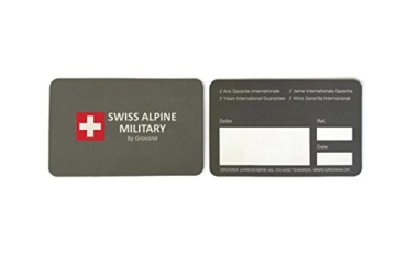 Swiss Alpine Military 7035.9537sam Uhr Schweizer Chronograph Stahl/schwarzes Zifferblatt Silber Armband Leder Schwarz - 3