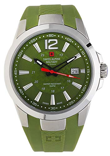 Swiss Alpine Military by Grovana Herrenuhr olive 7058.1838 10ATM Swiss Made - 2