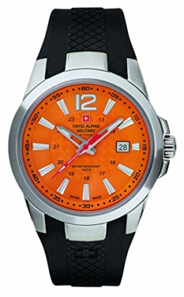 Swiss Alpine Military by Grovana Herrenuhr orange 7058.1839 10ATM Swiss Made - 1