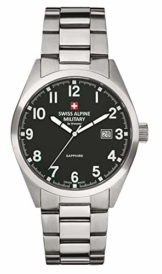 Swiss Alpine Military Leader 1293.1137SAM Schweizer Uhr Herren Stahl Zifferblatt Schwarz Armis Stahl - 1