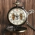 yisuya Holz-Taschenuhr, durchsichtige Rückseite, sichtbares Uhrwerk, Mechanische Uhr, Stil: Vintage / Retro, Römische Zahlen, mit Kette, tolles Geschenk - 4