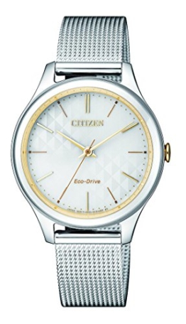 Citizen Damen Analog Quarz Uhr mit Edelstahl Armband EM0504-81A - 1