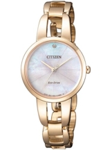Citizen Damen Analog Quarz Uhr mit Edelstahl beschichtet Armband EM0433-87D - 1