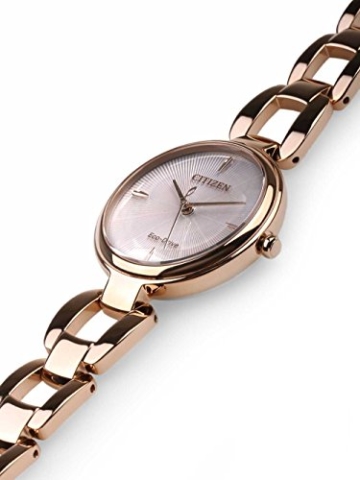 Citizen Damen Analog Quarz Uhr mit Edelstahl beschichtet Armband EM0433-87D - 7