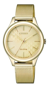 Citizen Damen Analog Quarz Uhr mit Edelstahl beschichtet Armband EM0502-86P - 1