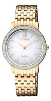 Citizen Damen Analog Quarz Uhr mit Edelstahl beschichtet Armband EX1483-84A - 1