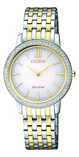 Citizen Damen Analog Quarz Uhr mit Edelstahl beschichtet Armband EX1484-81A - 1