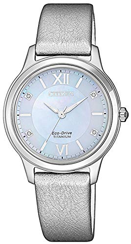 Citizen Damen Analog Quarz Uhr mit Leder Armband EM0720-18D - 1