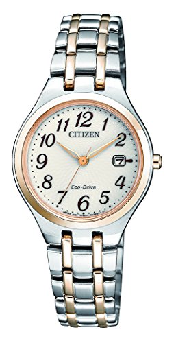 Citizen Damen Analog Solar Uhr mit Edelstahl Armband EW2486-87A - 1