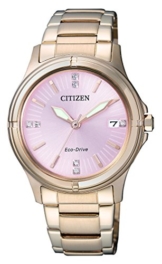 Citizen Damen-Armbanduhr Analog Quarz Edelstahl beschichtet FE6053-57W - 1