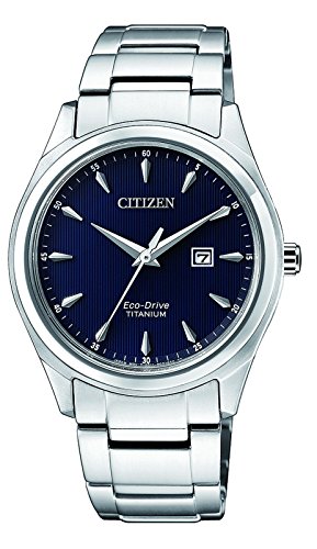 Citizen Damen Datum klassisch Solar Uhr mit Titan Armband EW2470-87L - 1