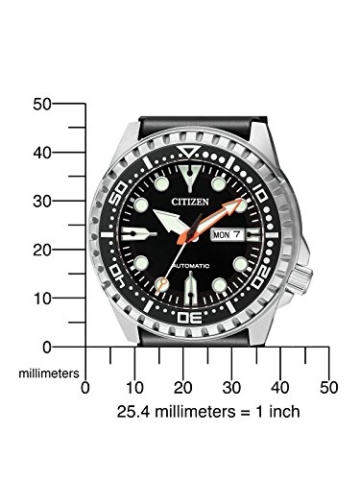 Citizen Herren Analog Automatik Uhr mit Kautschuk Armband NH8380-15EE - 4