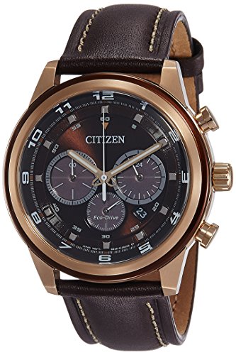 Citizen Herren Analog Quarz Uhr mit Leder Armband CA4037-01W - 1