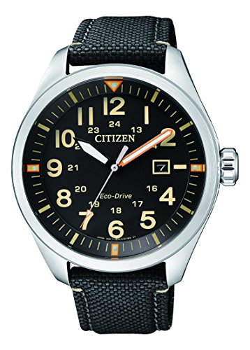 Citizen Herren Analog Quarz Uhr mit Textil Armband AW5000-24E - 1