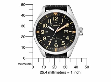Citizen Herren Analog Quarz Uhr mit Textil Armband AW5000-24E - 2