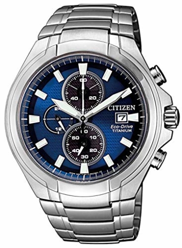 Citizen Herren Analog Quarz Uhr mit Titan Armband CA0700-86L - 1