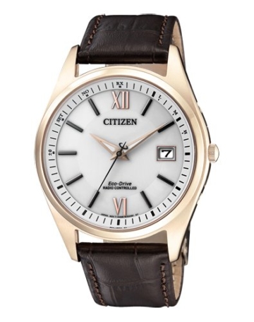 Citizen Herren Analog Solar Uhr mit Leder Armband AS2053-11A - 1