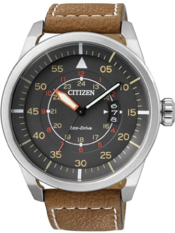 Citizen Herren-Armbanduhr Analog Quarz Leder AW1360-12H - 1