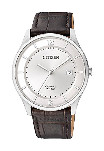Citizen Herren-Armbanduhr Analog Quarz One Size, weiß, braun - 1