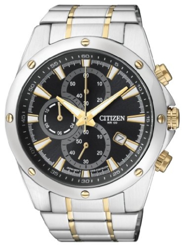 Citizen Herren Chronograph Quarz Uhr mit Edelstahl Armband AN3534-51E - 1