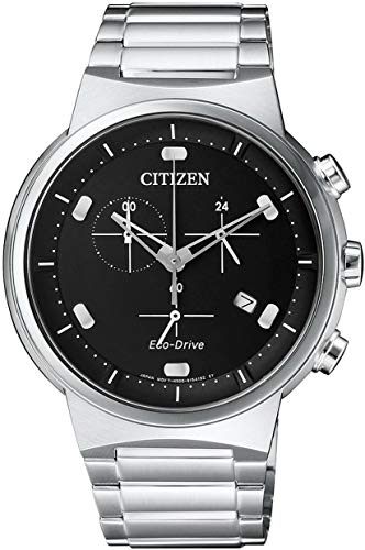 Citizen Herren Chronograph Solar Uhr mit Edelstahl Armband AT2400-81E - 1