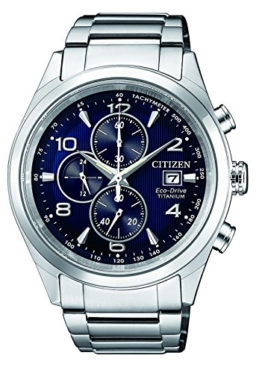 Citizen Herren Chronograph Solar Uhr mit Titan Armband CA0650-82L - 1
