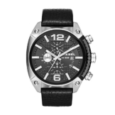 Diesel DZ4341 Overflow Chronograph Uhr Herrenuhr Lederarmband Edelstahl 100m Analog Chrono Datum schwarz - 1