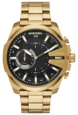 Diesel Herren Analog Quarz Uhr mit Edelstahl Armband DZT1013 - 1