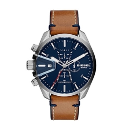 Diesel Herren Chronograph Quarz Uhr mit Leder Armband DZ4470 - 1