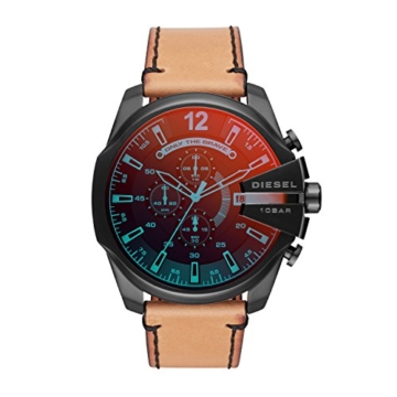 Diesel Herren Chronograph Quarz Uhr mit Leder Armband DZ4476 - 1