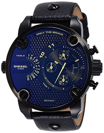 Diesel Herren Chronograph Quarz Uhr mit Leder Armband DZ7257 - 1