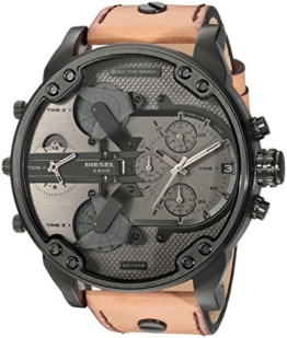 Diesel Herren Chronograph Quarz Uhr mit Leder Armband DZ7406 - 1