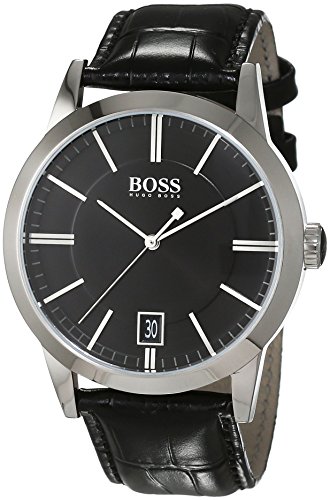 Hugo Boss Herren-Armbanduhr Analog Quarz Leder 1513129 - 1