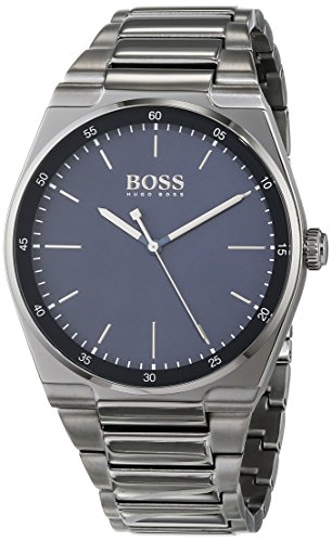 Hugo BOSS Unisex Analog Quarz Uhr mit Edelstahl Armband 1513567 - 1
